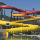 Riesenwasserrutsche Ainring offen und geschlossen mit CrystalTube Element